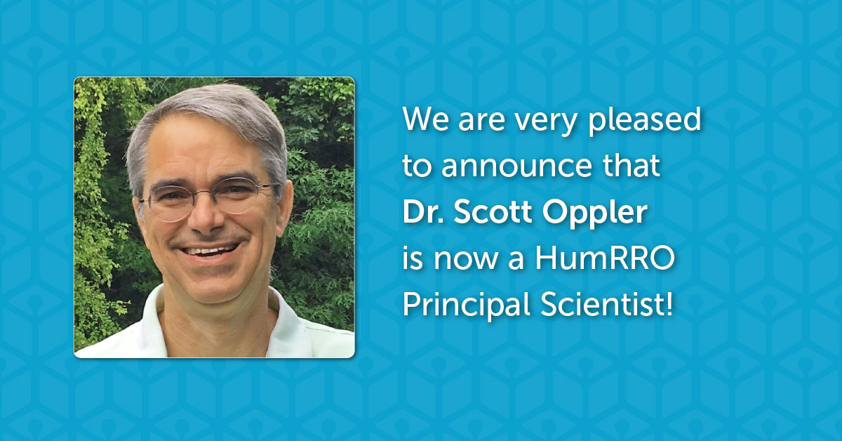 Welcoming Scott Oppler as a Principal Scientist